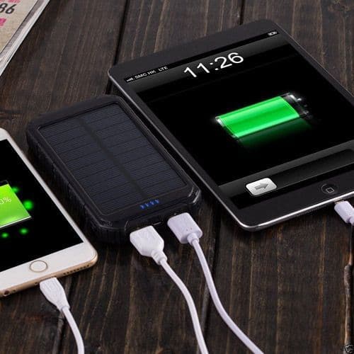 Solar Power Bank Pack Portable USB Battery Charger for Phones or Tablets